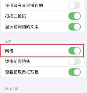 清镇苹果手机维修网点分享iPhone如何开启九宫格构图功能