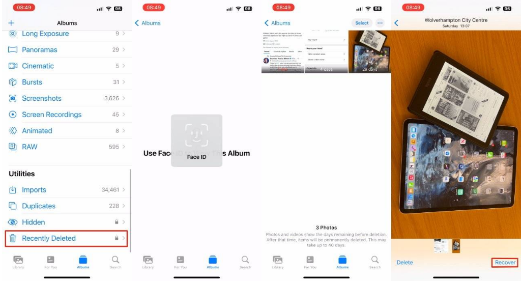 清镇苹果14维修分享 iPhone14 上恢复已删除的照片 