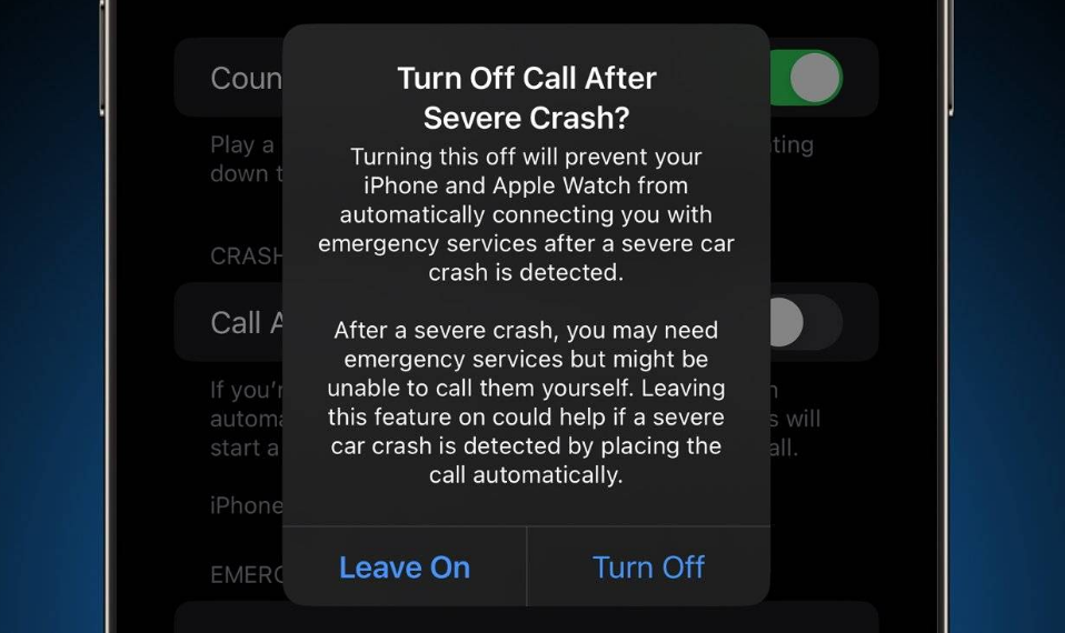 清镇苹果14维修分享 iPhone 14 和 Apple Watch 上关闭崩溃检测 